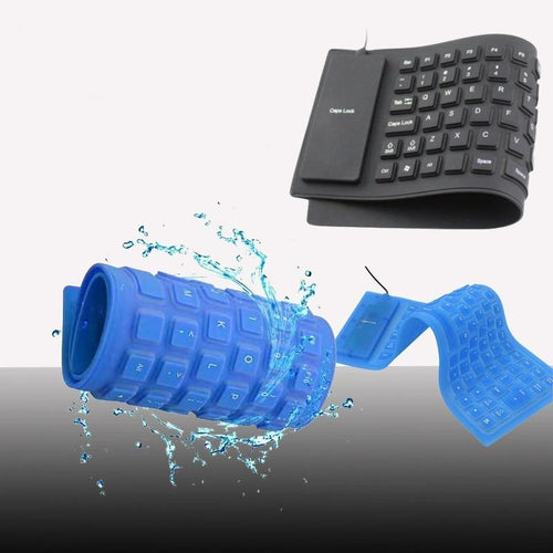 Silicone Foldable Waterproof USB Keyboard - Image 0