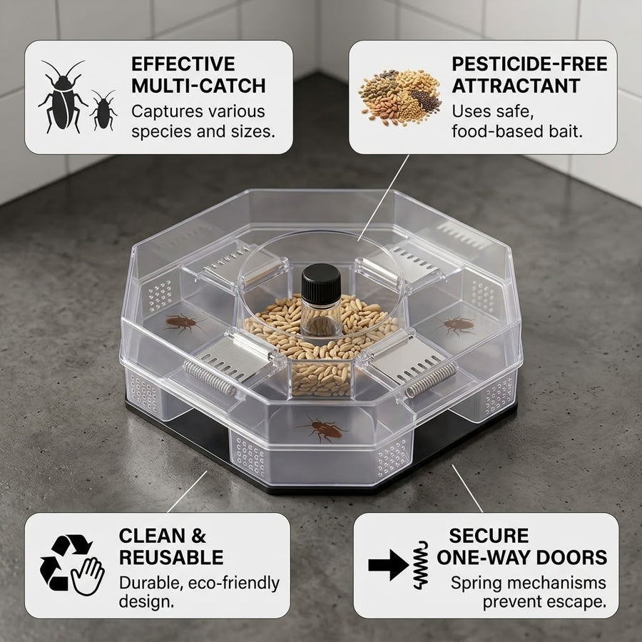 Dead End Insect Trap Catcher Box