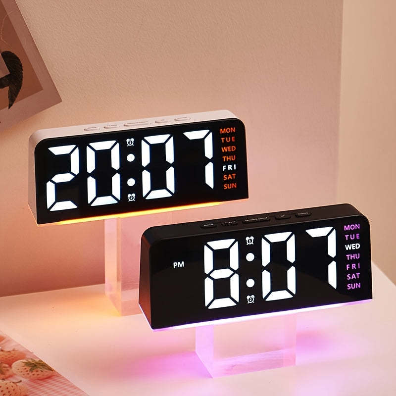 Modern LED All Week Display Night Lamp Alarm Clock - Image 6