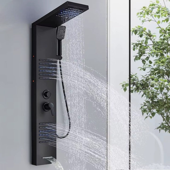 Rainfall Multi-Jet Panel Adjustable Pressure Shower Set - Image 1