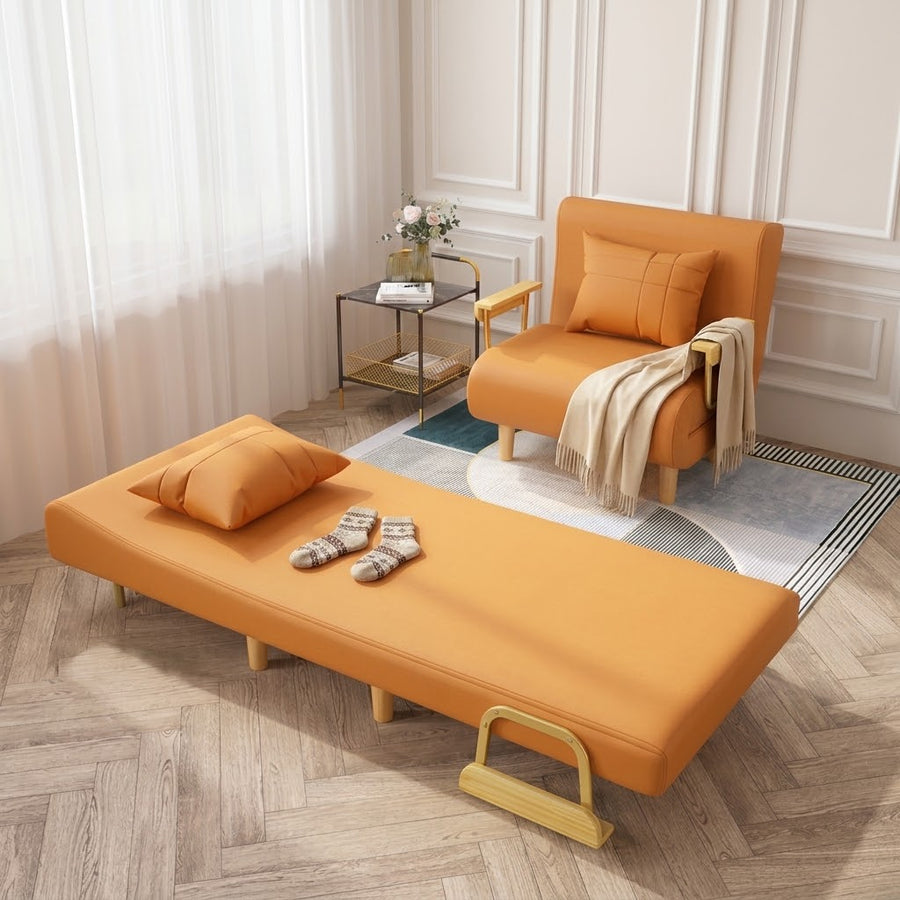 Modern Japanese Style Space Saving Foldable Single Sofa Bed