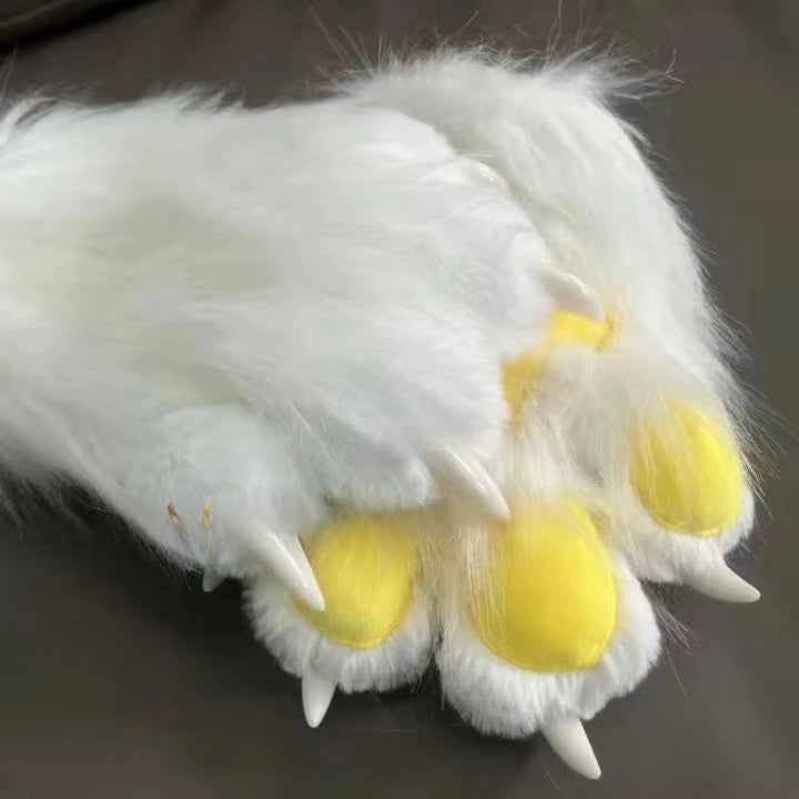 Padded Furry Paw Winter Hand Gloves - Image 7