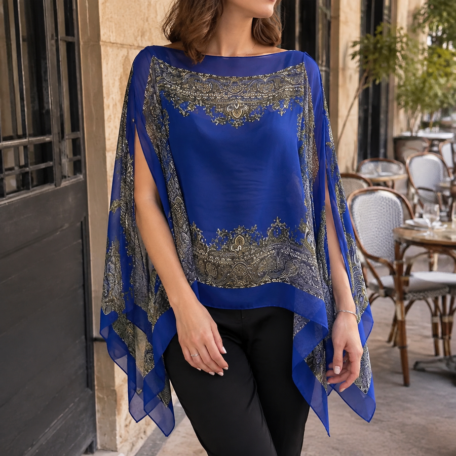 Böhmische Chiffon-Vintage-Bluse für Damen
