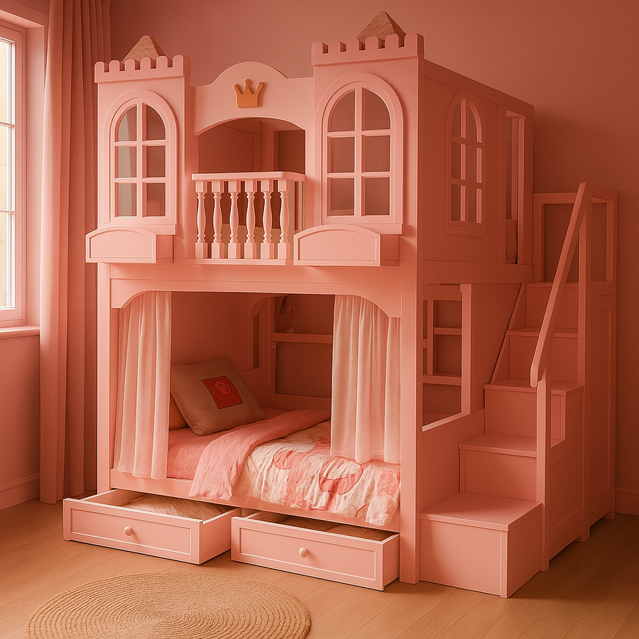 Royal Princess Castle Bunk Bed - Image 1