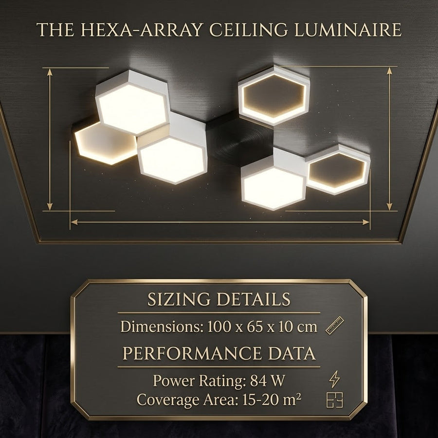 Six Points Modern Hexagon LED Ceiling Panel Light - Image 5