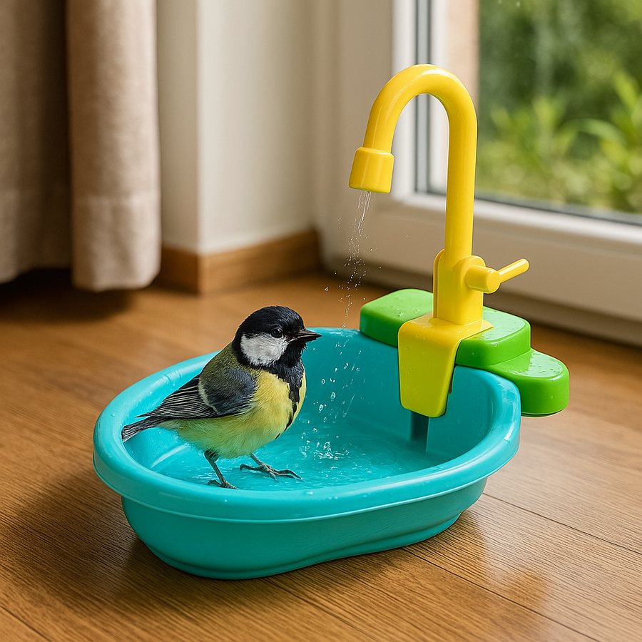 Automatic Flowing Water Bird Bath Fountain - Image 1