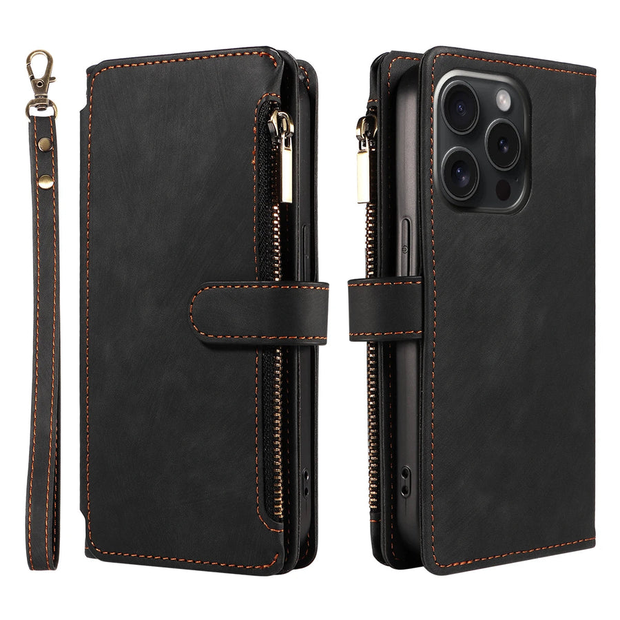 Wallet Leather Flip Cases For iPhone Models - Image 7