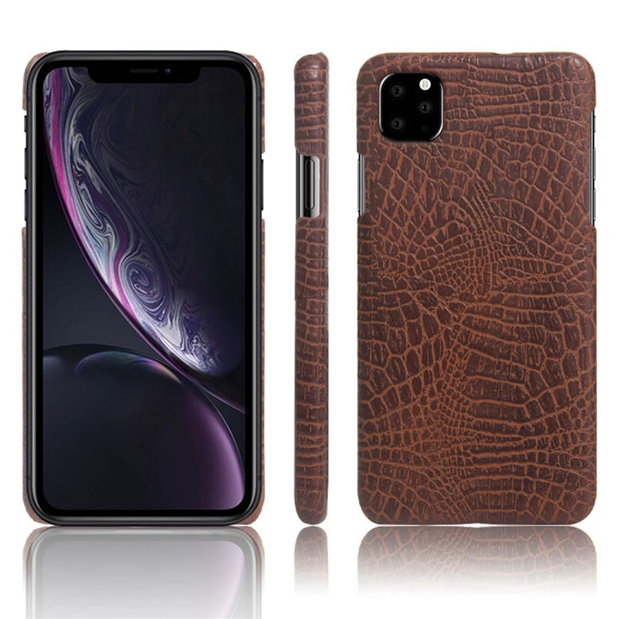 Luksuriøse Krokodille Business Stil Lær iPhone Deksel
