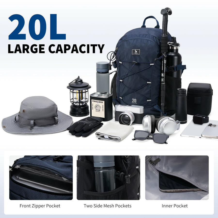 OIWAS 20L Lightweight Outdoor Hiking Backpack - Image 7