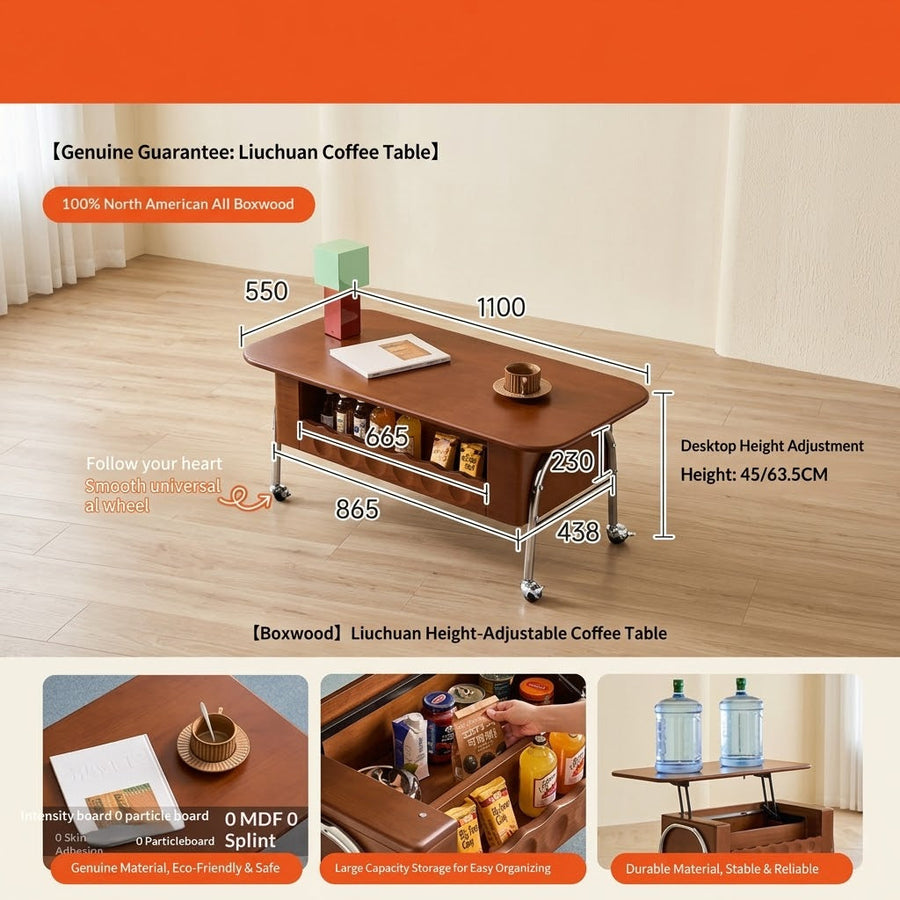 TopFlip Hidden Storage Lift Top Coffee Table - Image 8