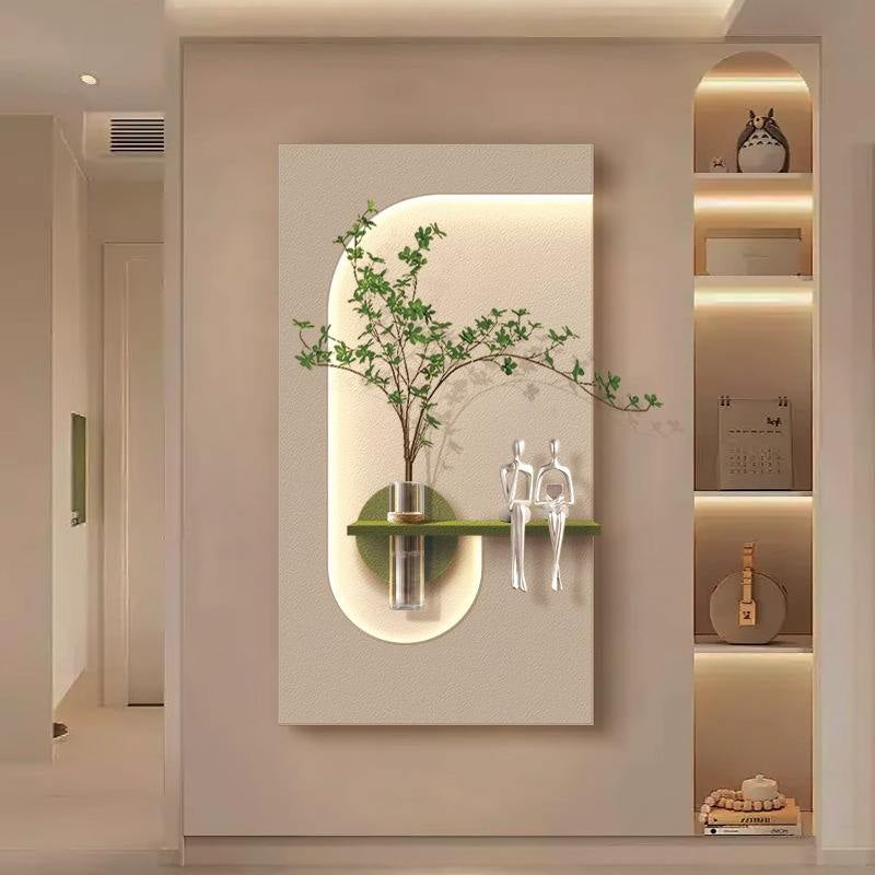 Spiral Sprout LED Backlit Wall Flower Shelf - Image 1