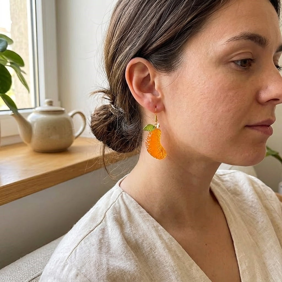 Yummy Orange Earrings