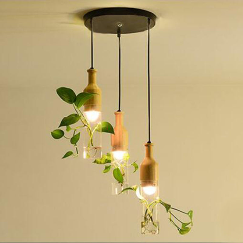 Wooden Modern LED Plant Pendant Lights - Image 4