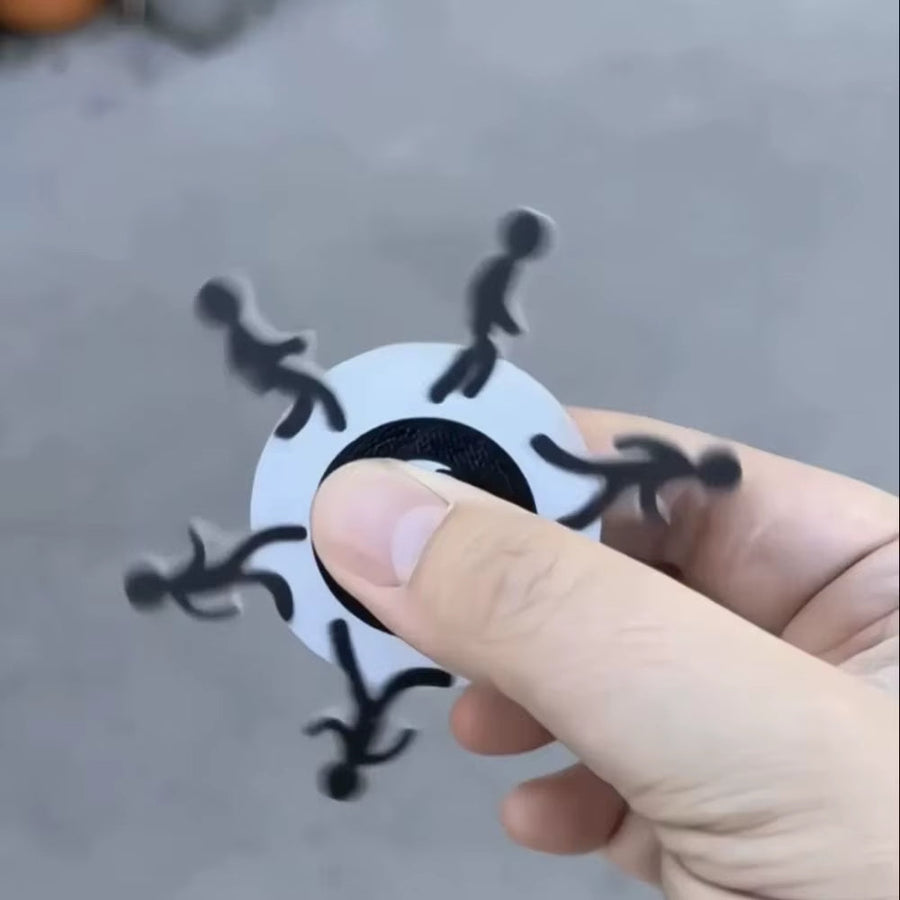 Running Stickman Optical Illusion Fidget Spinner - Image 6
