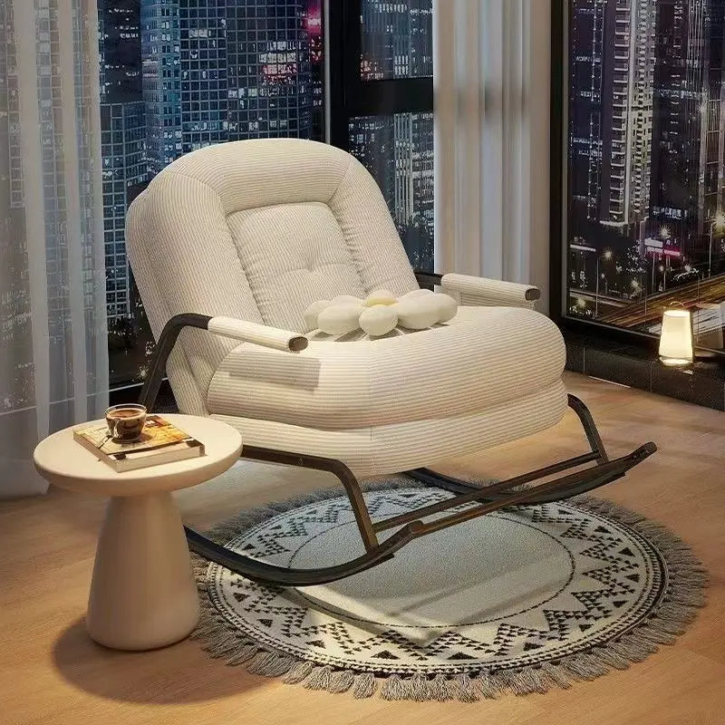 Modern Luxury Relaxing Cozy Padded Rocking Chair - Image 1