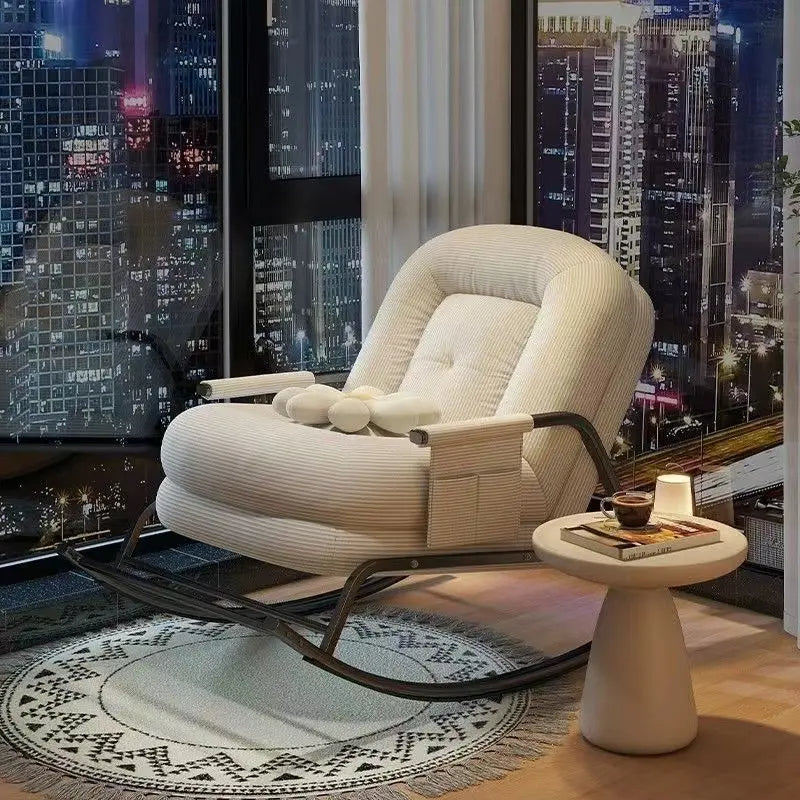 Modern Luxury Relaxing Cozy Padded Rocking Chair - Image 5
