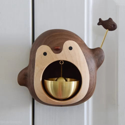Wooden Penguin Cute Doorbell - Image 0