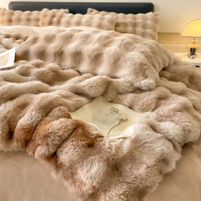Soft Dream Furry Velvet Comforter Bedding Set - Image 3