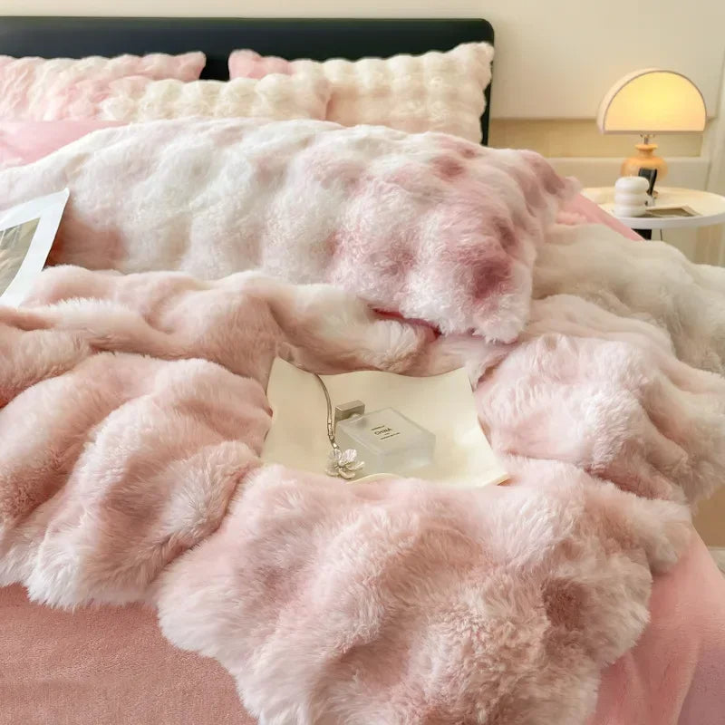 Soft Dream Furry Velvet Comforter Bedding Set - Image 8
