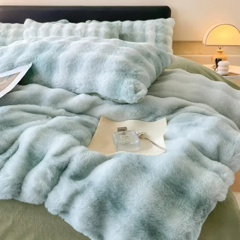 Soft Dream Furry Velvet Comforter Bedding Set - Image 7