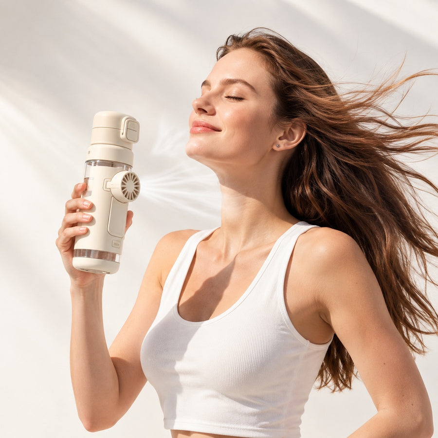 Polar Pour Portable Misting Fan Water Bottle