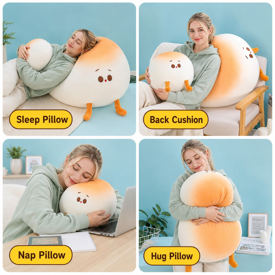 Steamy Bao Squishy Bun Plush Pillow