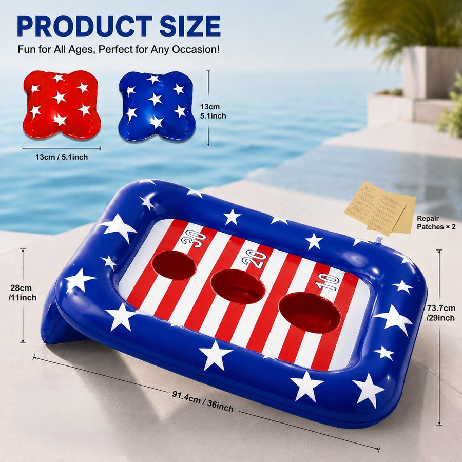 Summer Inflatable Ring Toss Pool Game