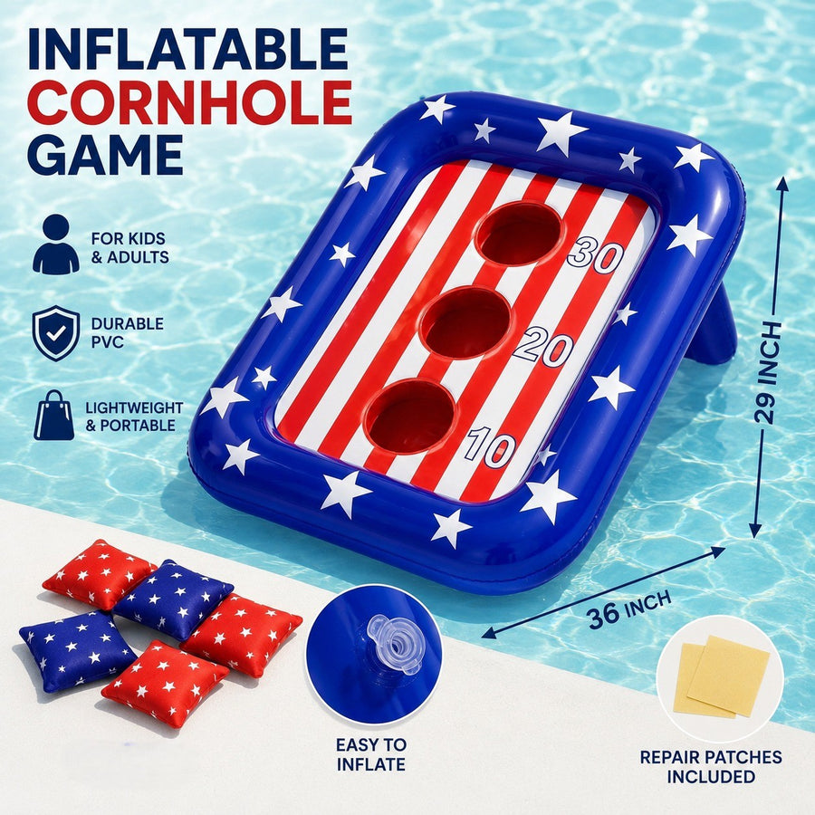 Summer Inflatable Ring Toss Pool Game