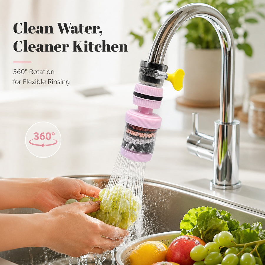 Pure Flow Full Rotating Universal Faucet Purifier Head