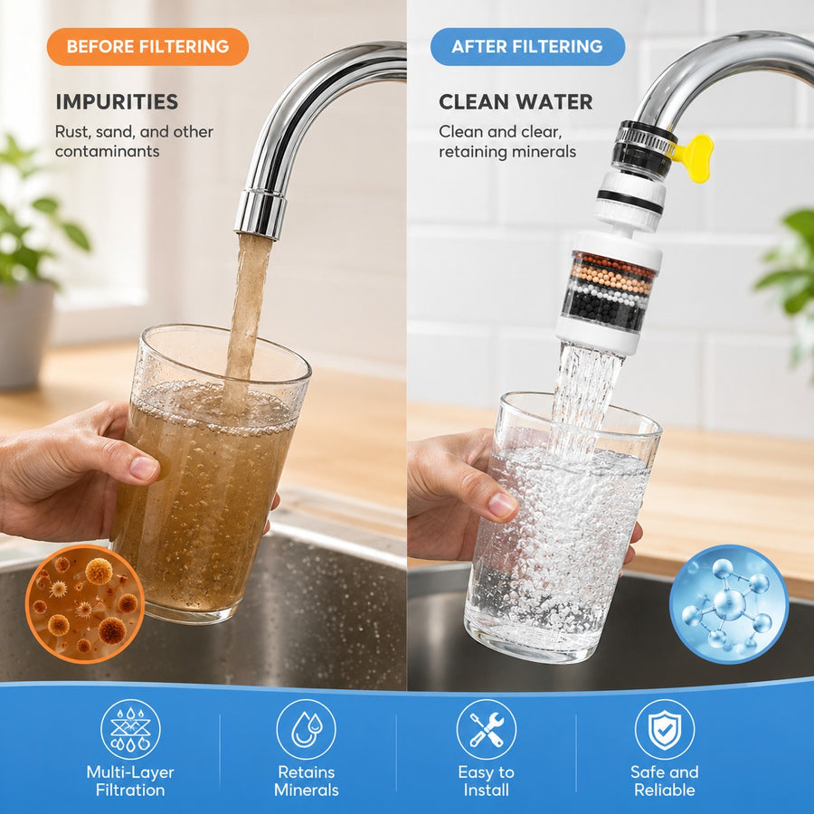 Pure Flow Full Rotating Universal Faucet Purifier Head