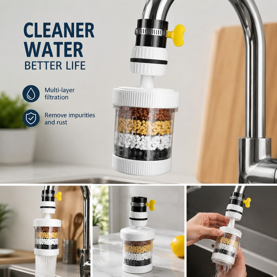 Pure Flow Full Rotating Universal Faucet Purifier Head