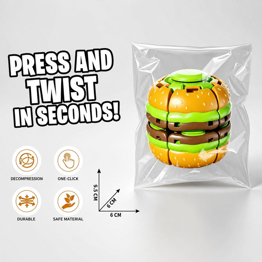 Burger Spin Gyroscope Fidget Toy