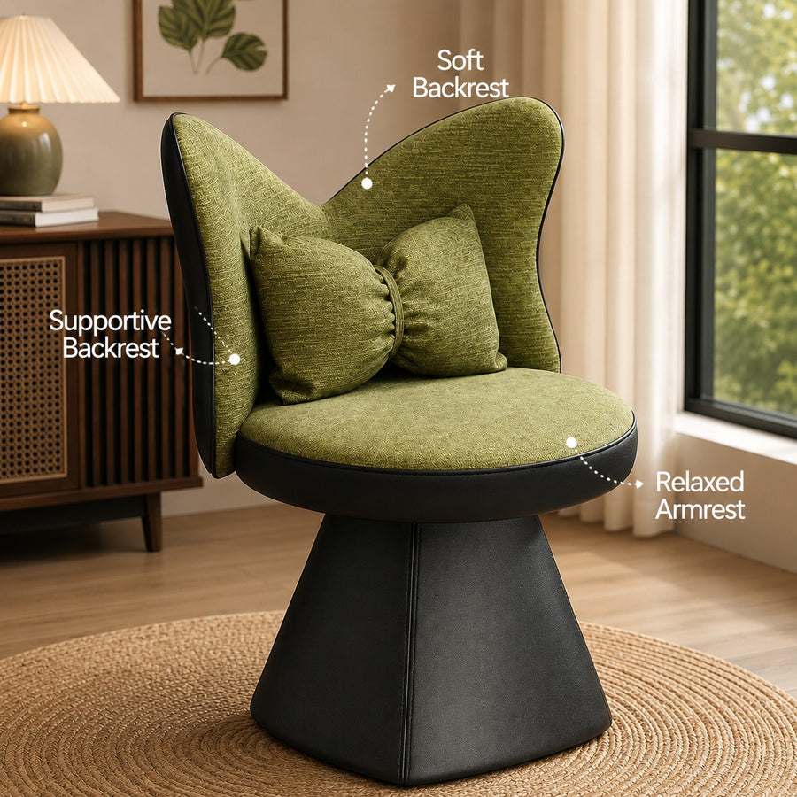 Butterfly Bloom Swivel Makeup Vanity Chair