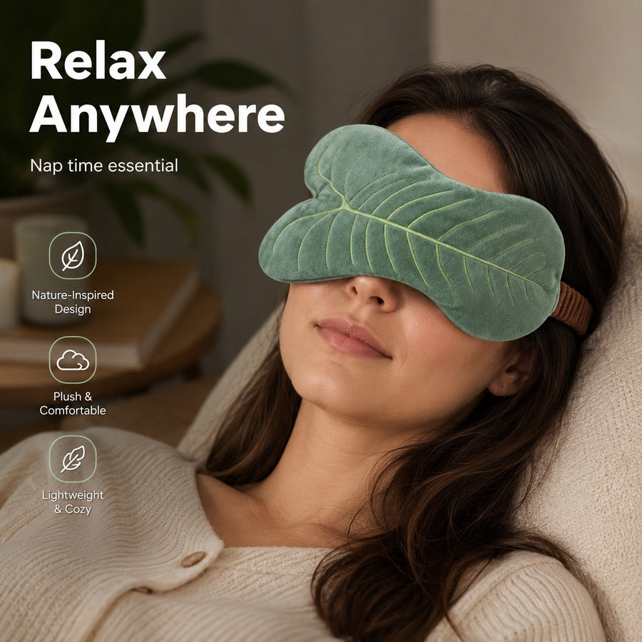 Leaf Dream Plush Sleeping Eye Mask