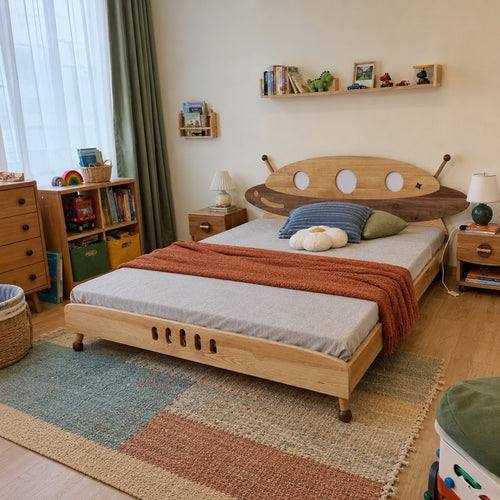 Spaceship Wooden Kids Bed