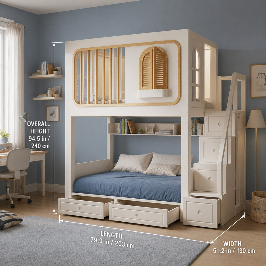 Dream Loft Kids Storage Bunk Bed