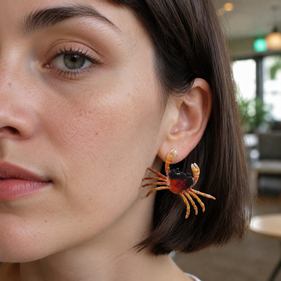 Pinch Me Crab Stud Earrings