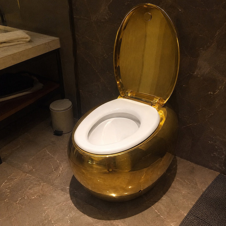 Golden Egg Shape Intelligent Auto Wash Toilet
