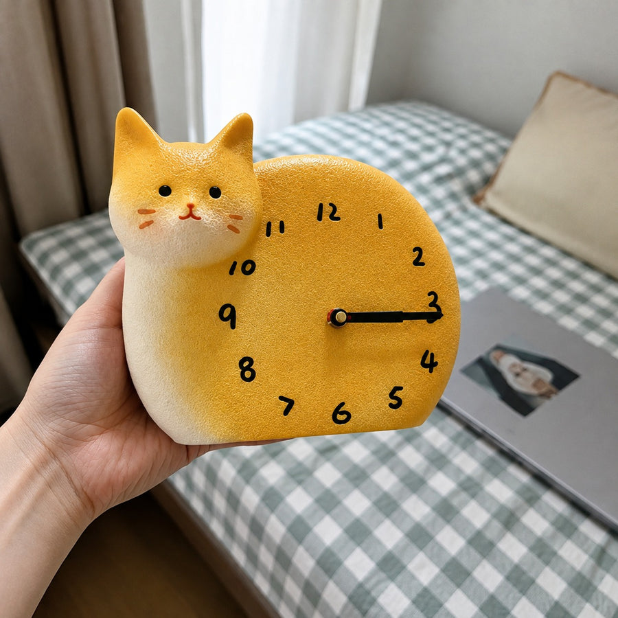 Purrfect Timing 3D Corner Cat Clock