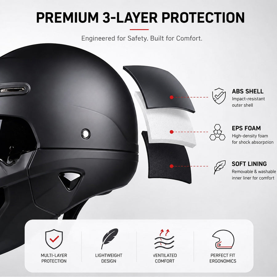 Mystic Rider Detachable Full Face Helmet