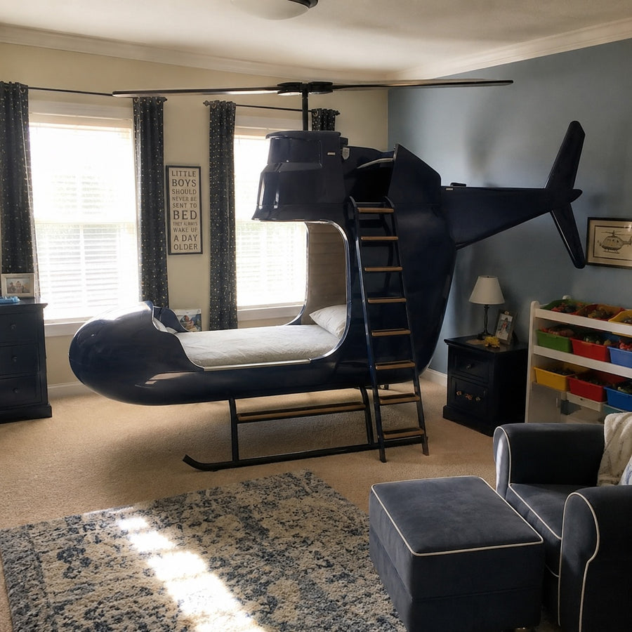 Sky Captain Helicopter Adventure Kids Bed