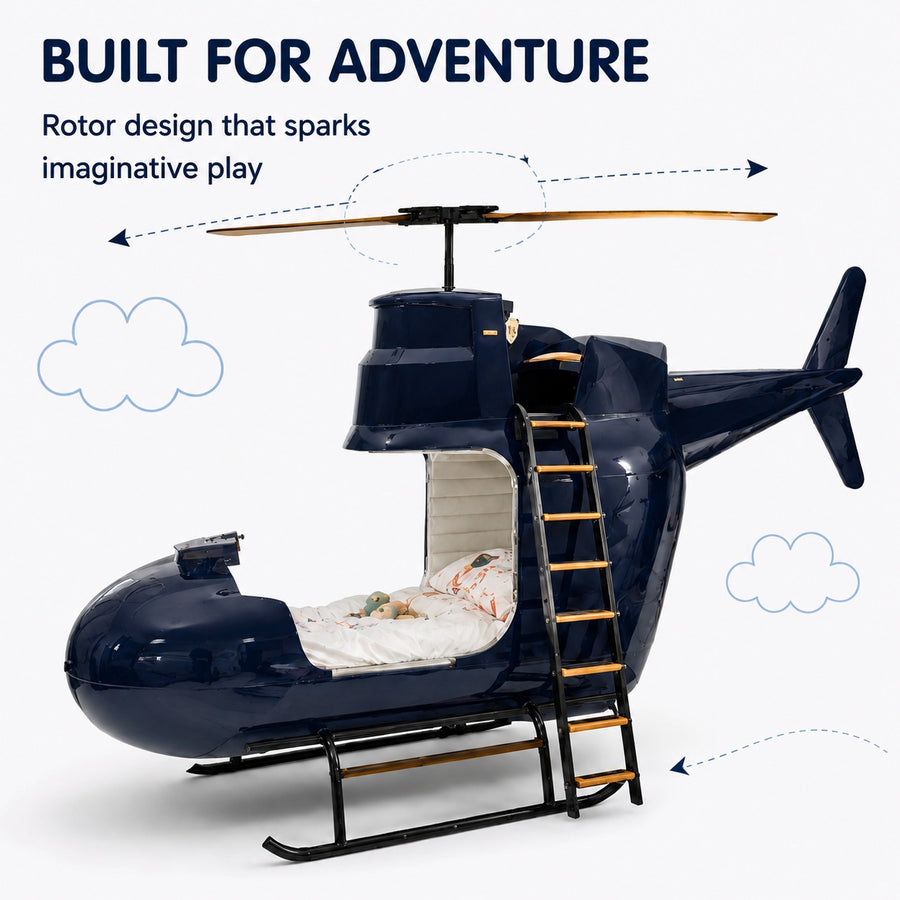 Sky Captain Helicopter Adventure Kids Bed