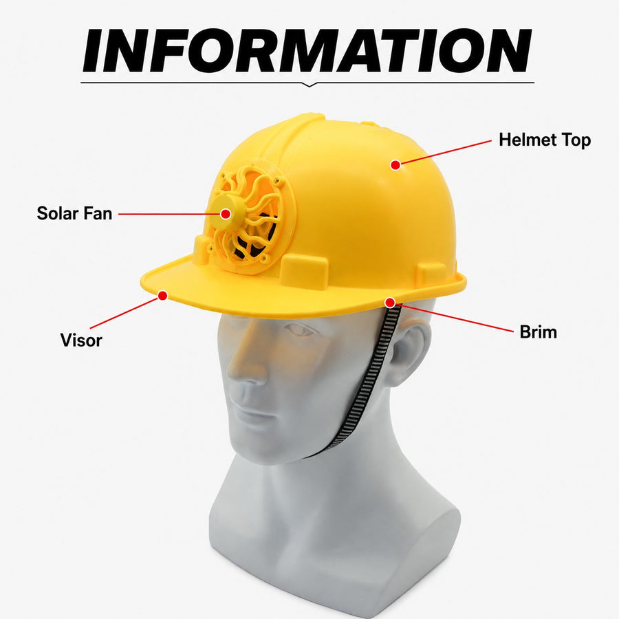 Solarbetriebener Kühlventilator-Schutzhelm