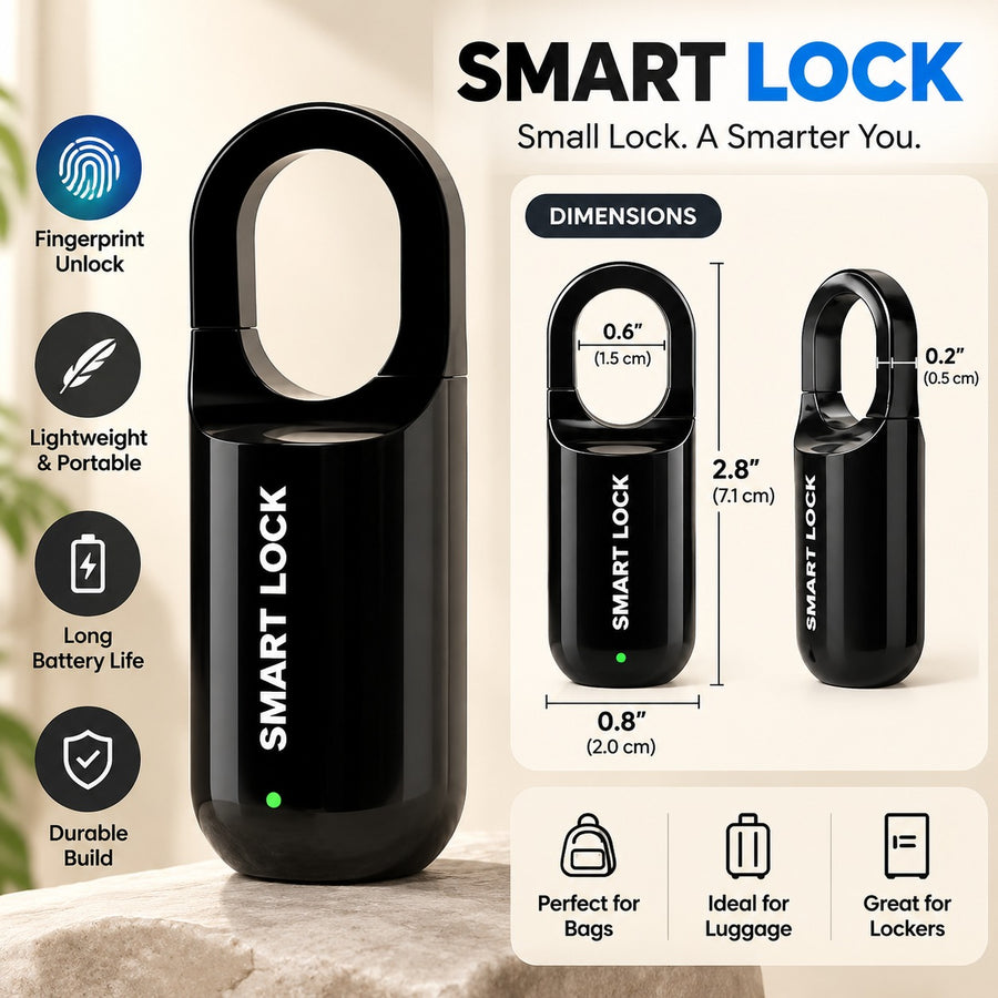 Zero Code Mini Fingerprint Smart Padlock