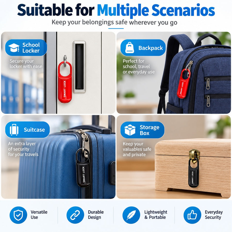 Zero Code Mini Fingerprint Smart Padlock