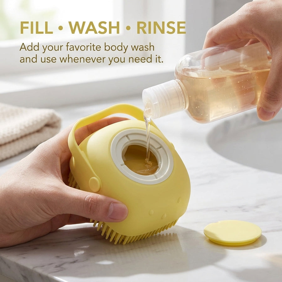 Bathing Brush Shampoo Dispenser