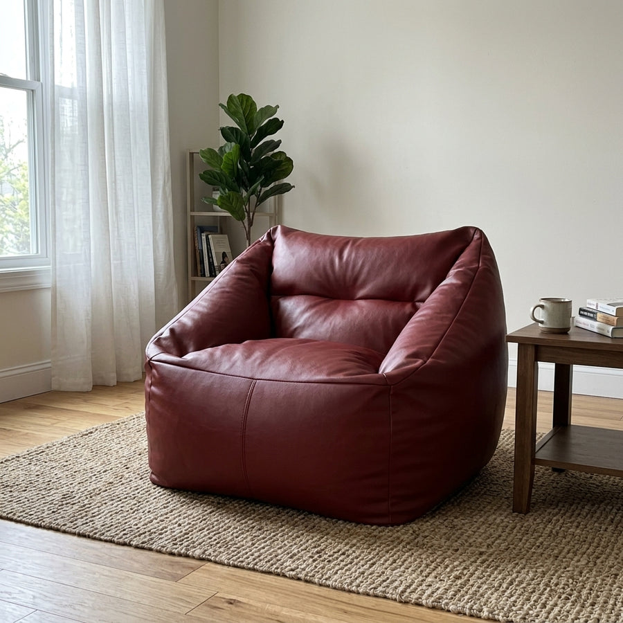 Faules Sofa Leder-Sitzsack