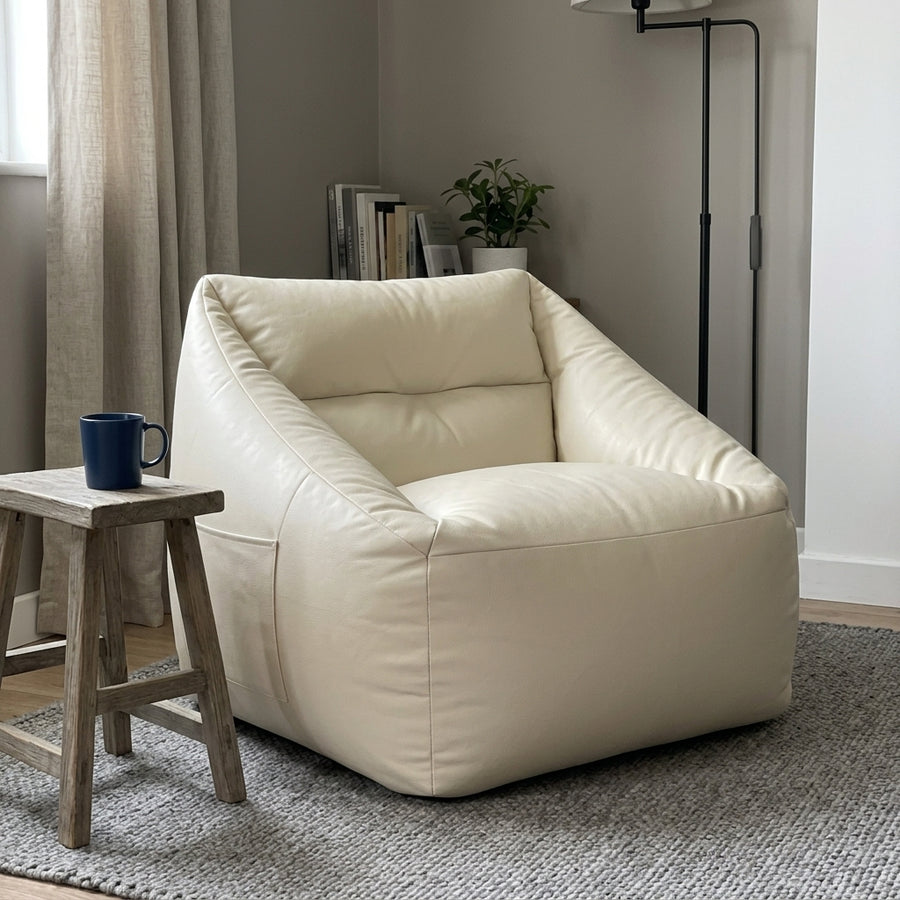 Faules Sofa Leder-Sitzsack