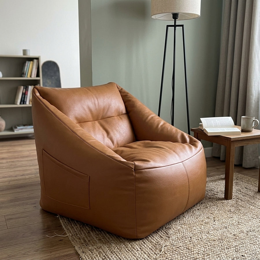 Faules Sofa Leder-Sitzsack