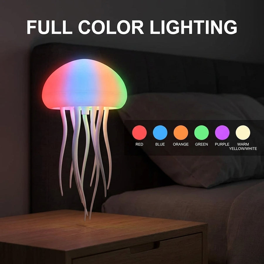 مصباح ليلي معلق على شكل قنديل البحر بتحكم صوتي RGB